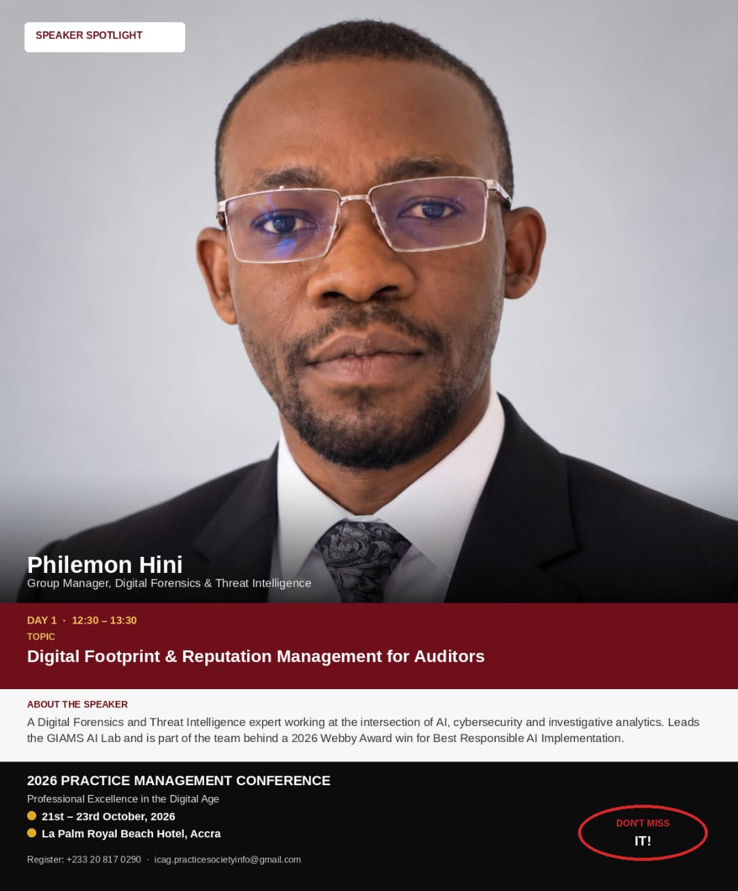 Philemon Hini, 2026 Practice Management Conference speaker spotlight